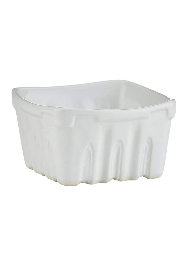 47th & Main Creative Brands MR699 47th & Main Porcelain Berry Basket, Medium, White - Image 1